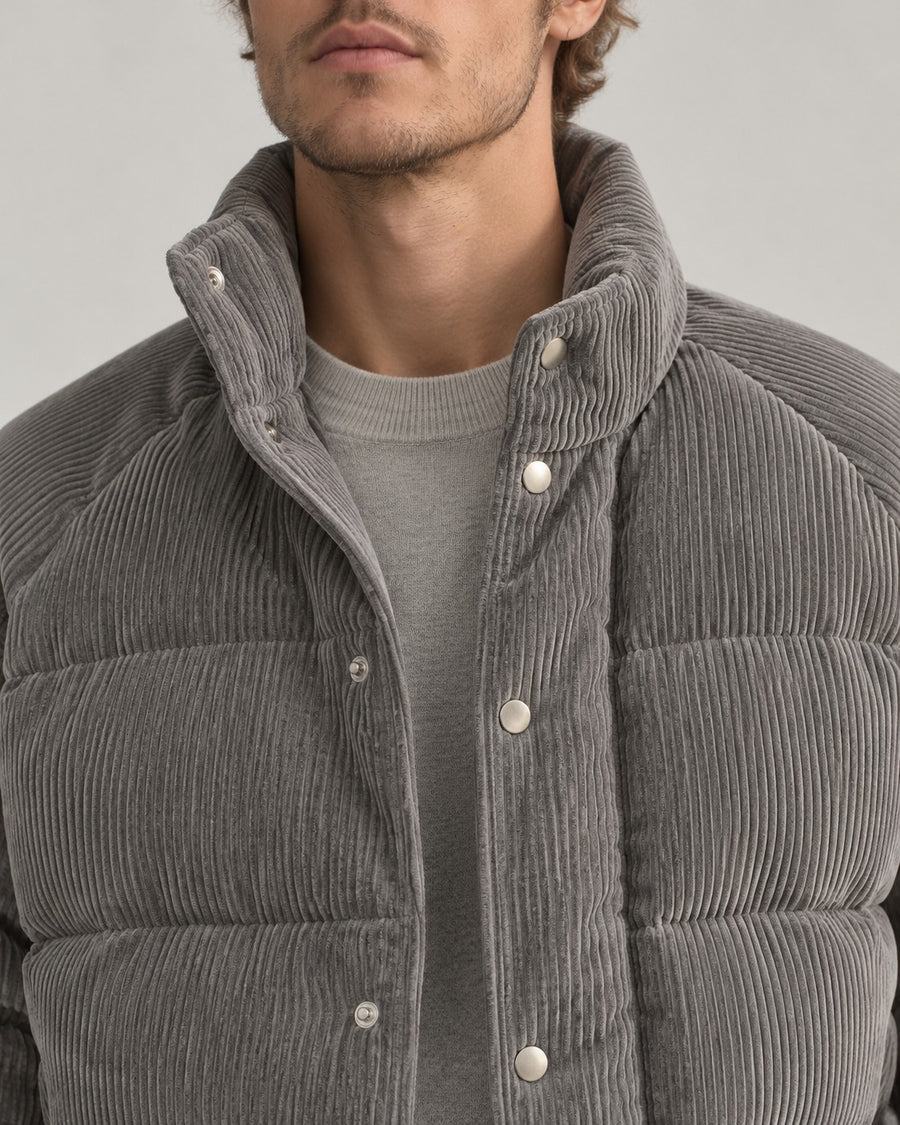 Sableau Corduroy Puffer Jacket in Grey