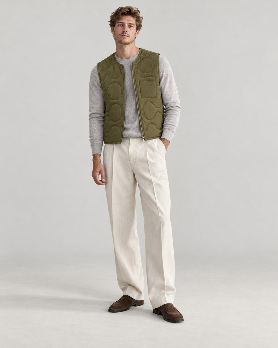 Sableau Quilted Gilet in Olive