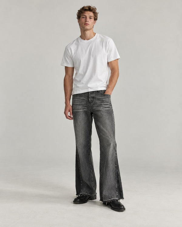 Sableau Panelled Flare Jeans in Grey