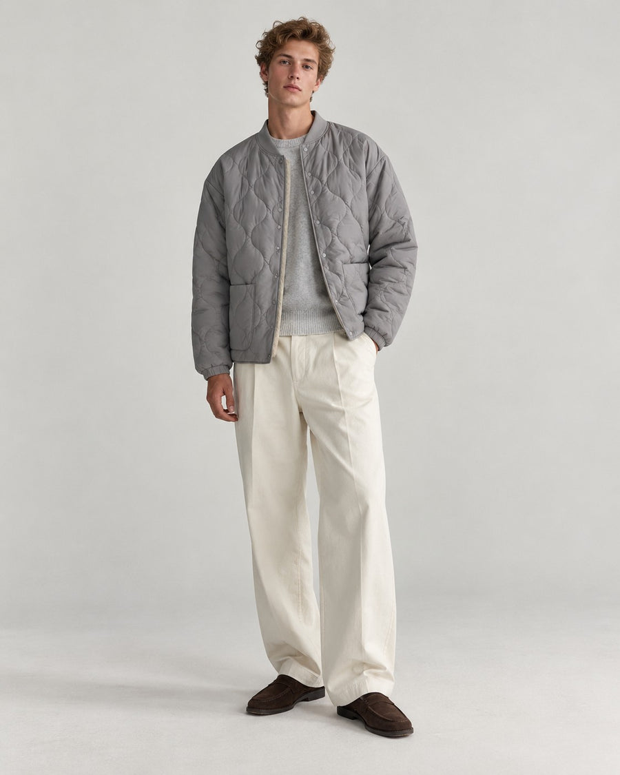 Sableau Reversible Quilted Liner in Grey