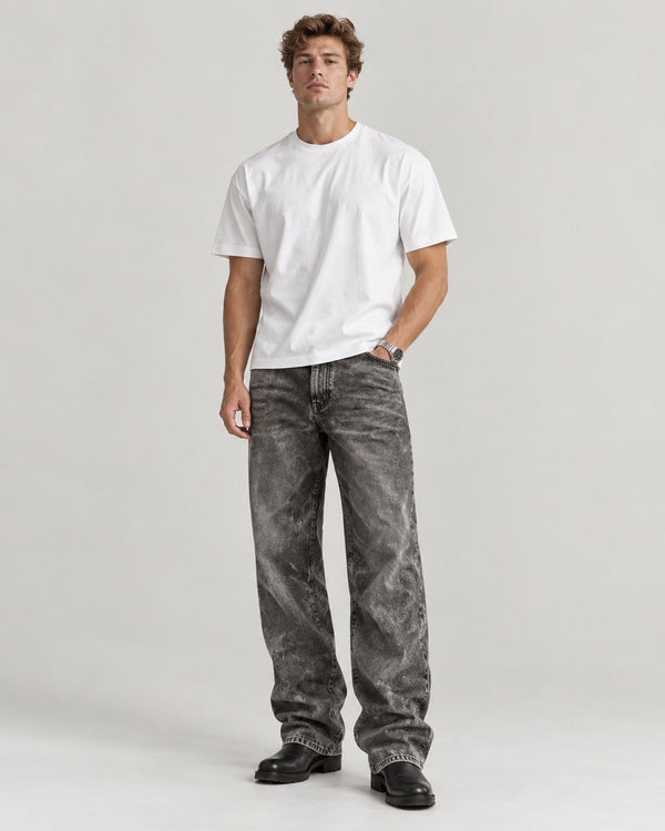 Sableau Washed Baggy Jeans in Grey