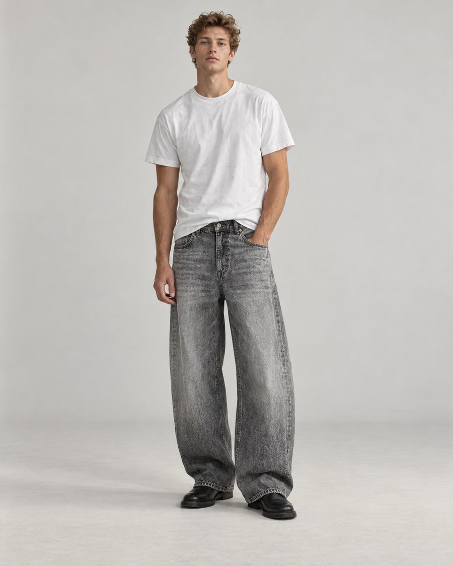 Sableau Barrel Jeans in Grey