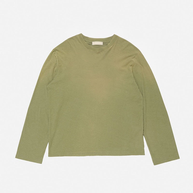 Sableau Jersey Long Sleeve in Army Green — flat lay