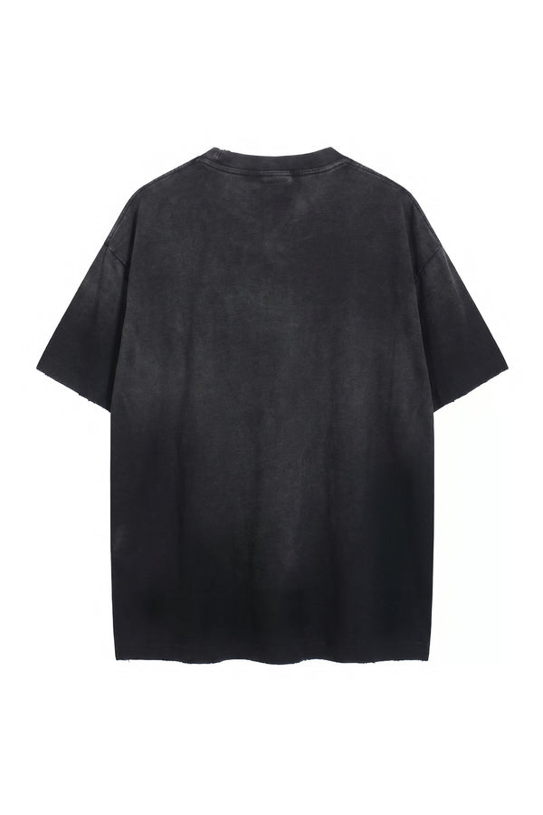 Sableau Oversized Washed Tee in Washed Black, oversized cotton t-shirt