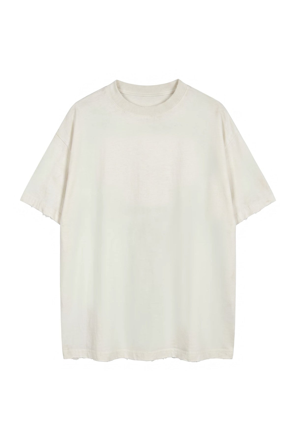 Sableau Oversized Washed Tee in Washed Ecru, oversized cotton t-shirt