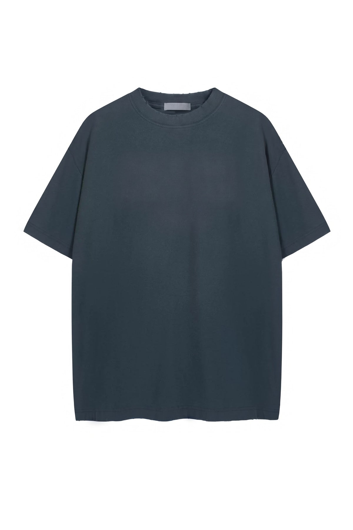 Sableau Oversized Washed Tee in Washed Navy, oversized cotton t-shirt