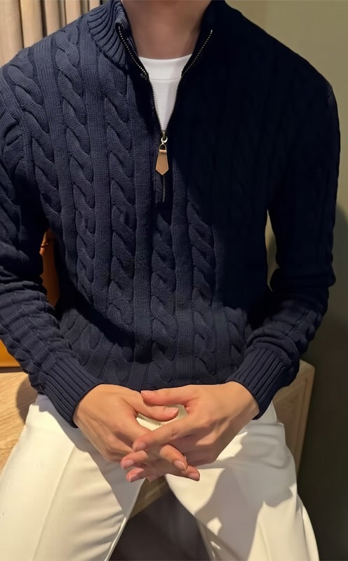 Sableau Half-Zip Knit - Navy