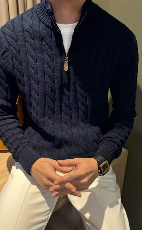 Sableau Half-Zip Knit - Navy