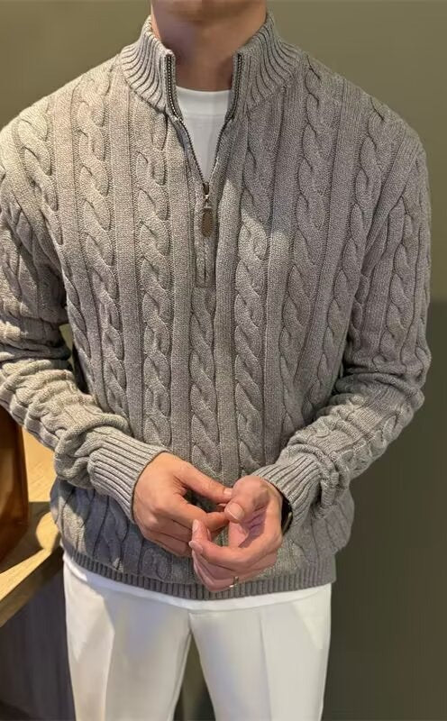 Sableau Half-Zip Knit - Grey