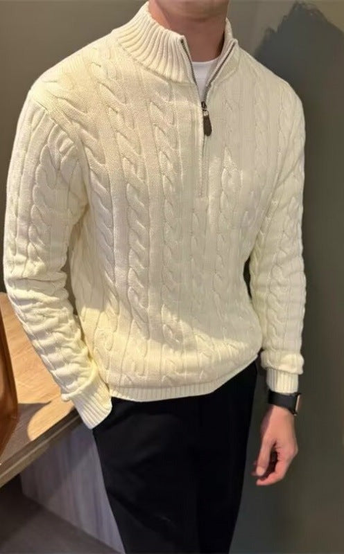 Sableau Half-Zip Knit - Cream