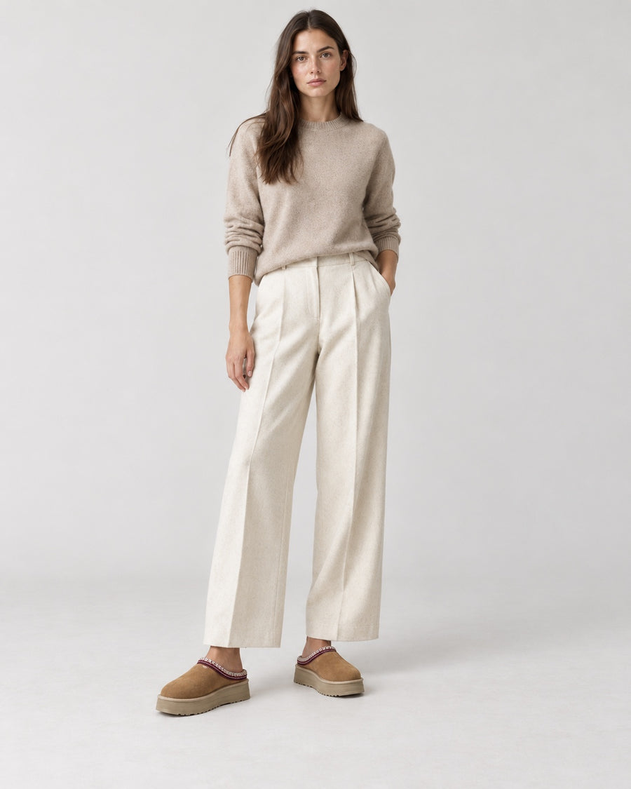 Sableau Platform Suede Slipper - Chestnut