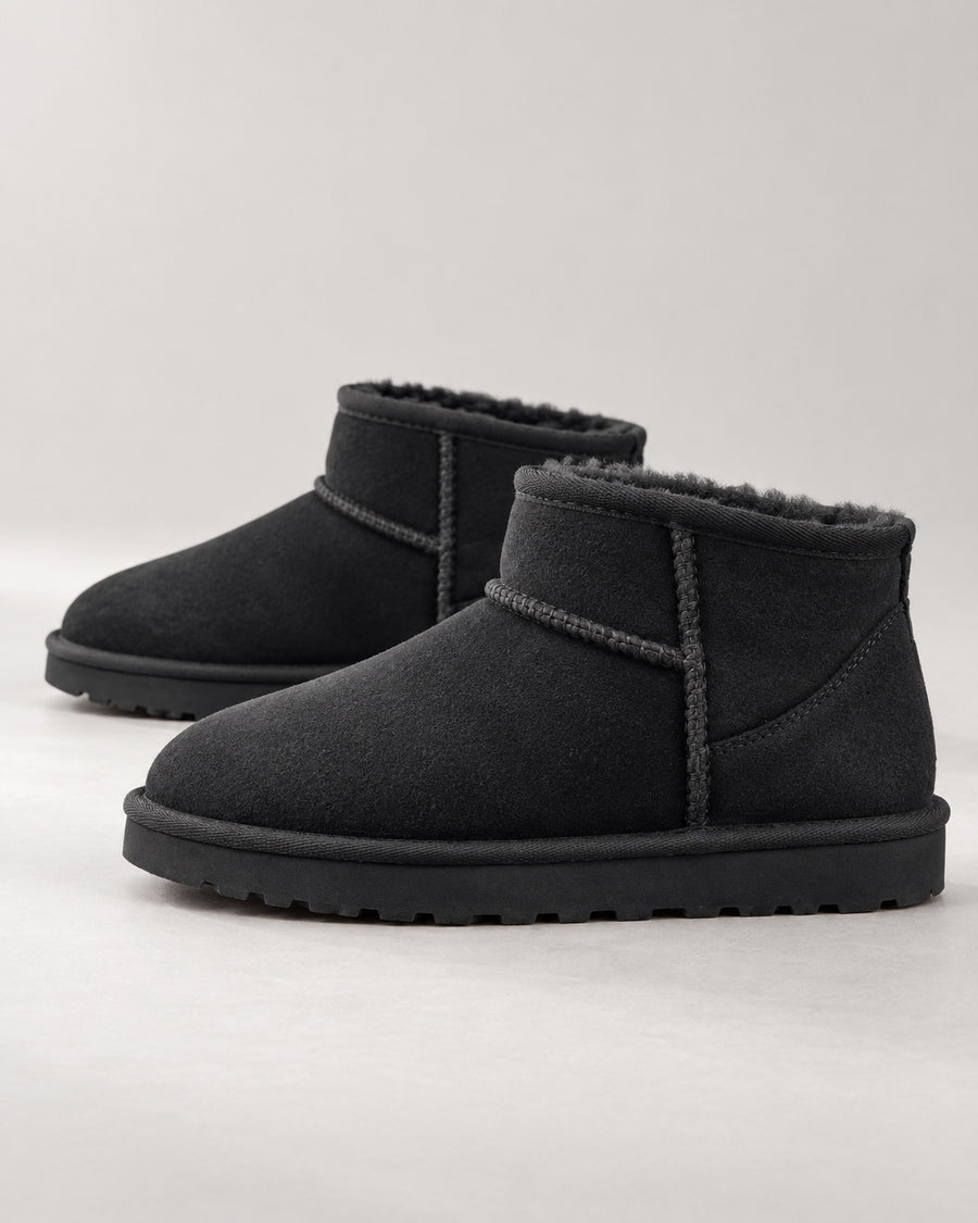 Sableau Shearling Mini Boot - Black
