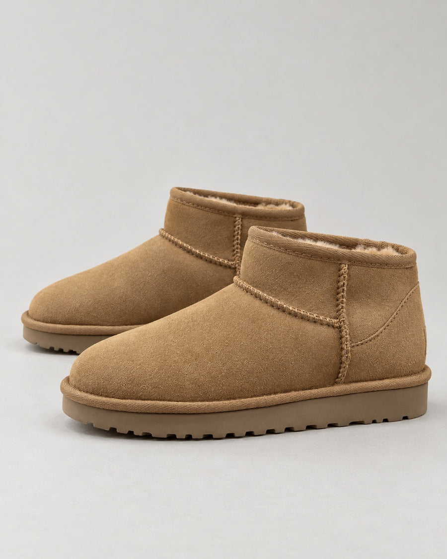 Sableau Shearling Mini Boot - Chestnut