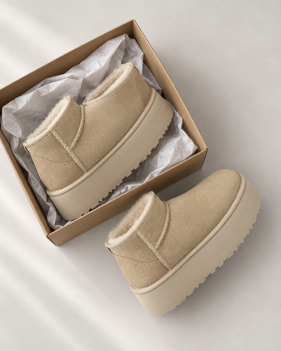 Sableau Platform Mini Boot - Sand