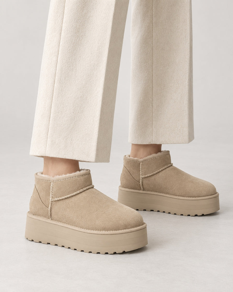 Sableau Platform Mini Boot - Sand