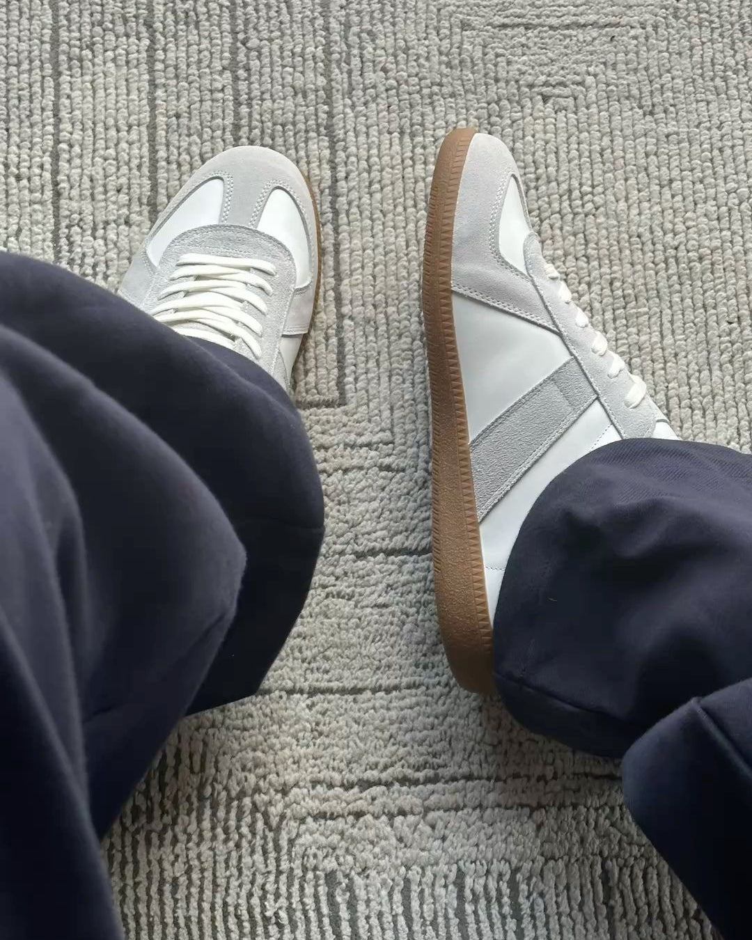 Heritage Court Sneakers - White on foot