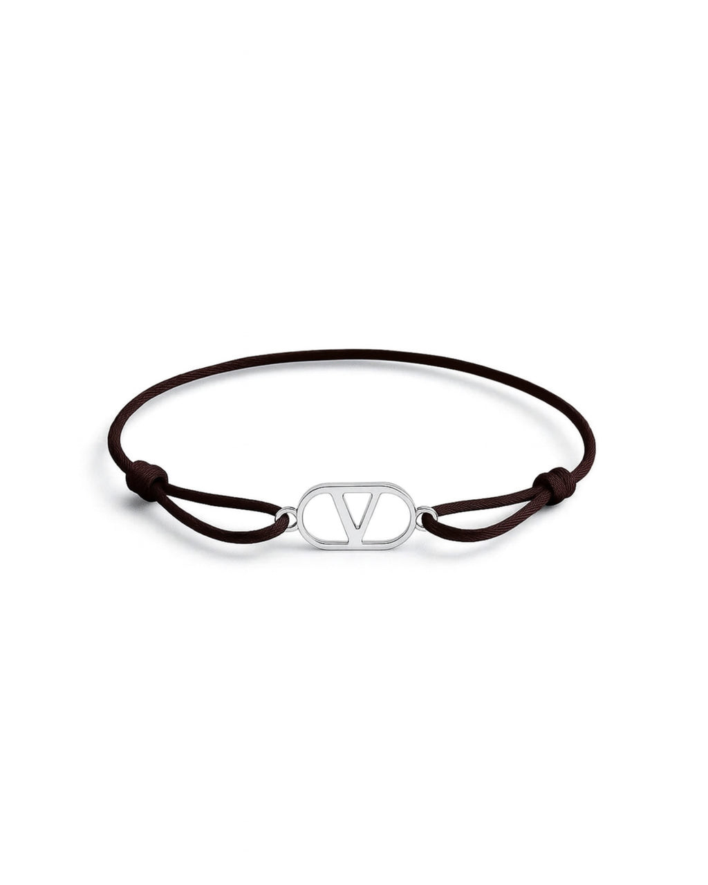V Bracelet – Brown Silver