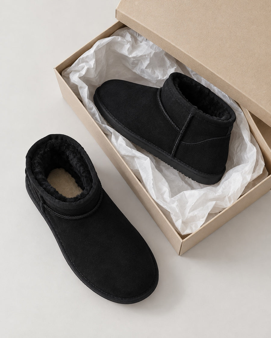 Sableau Plush Mini Boot - Black