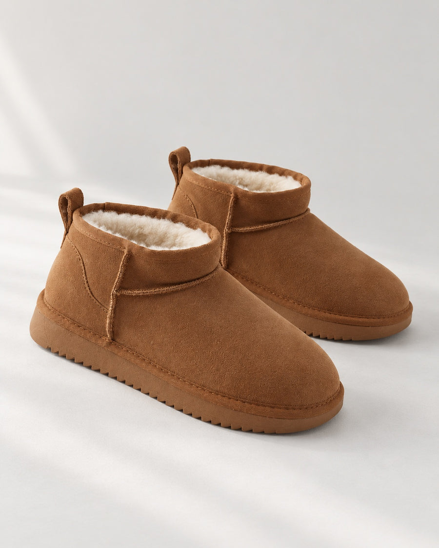 Sableau Plush Mini Boot - Chestnut