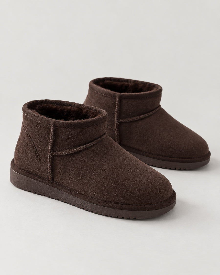 Sableau Plush Mini Boot - Chocolate