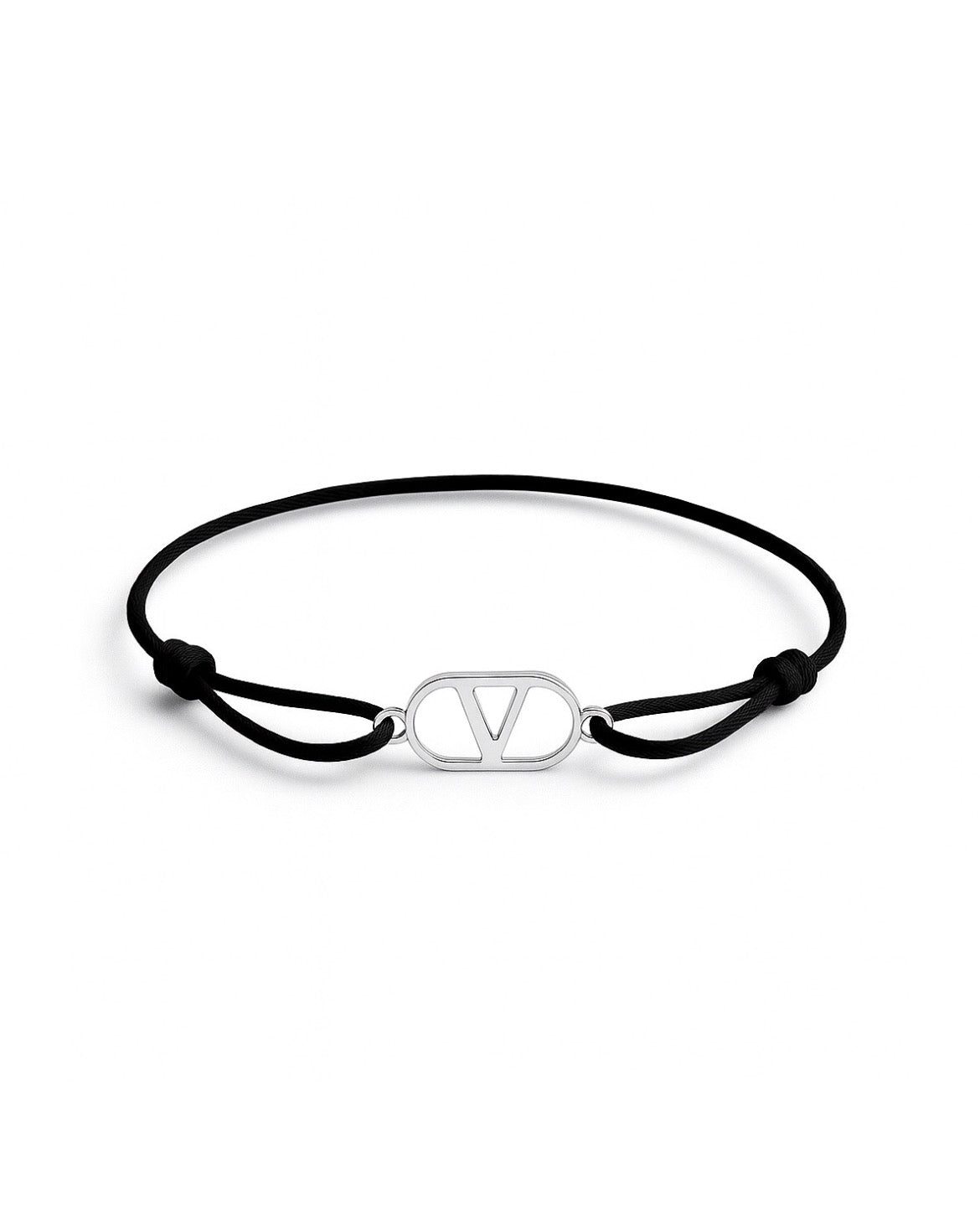 V Bracelet – Black Silver