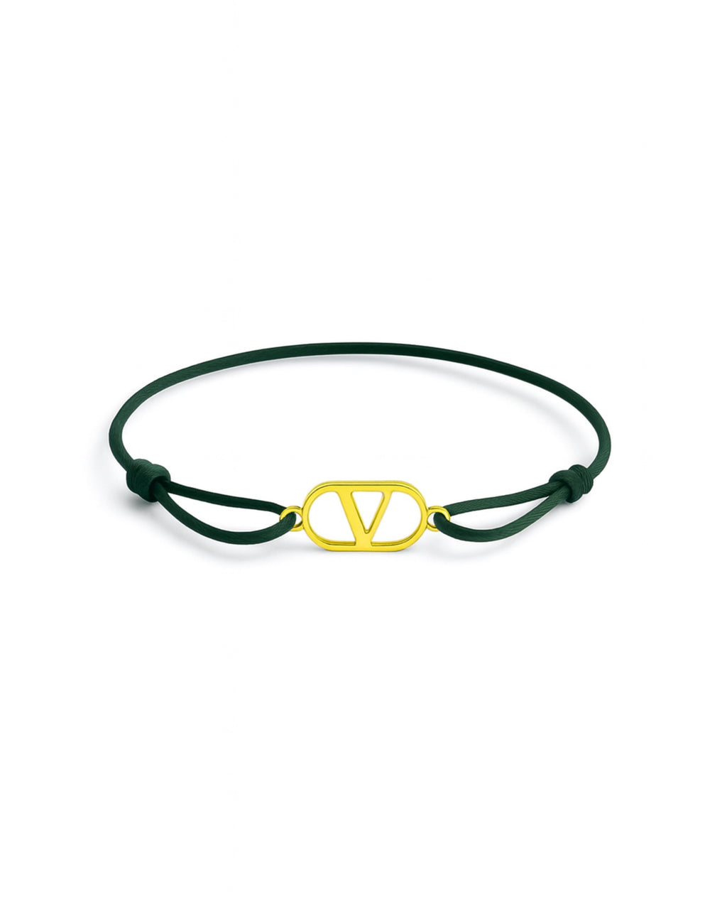 V Bracelet – Green Gold