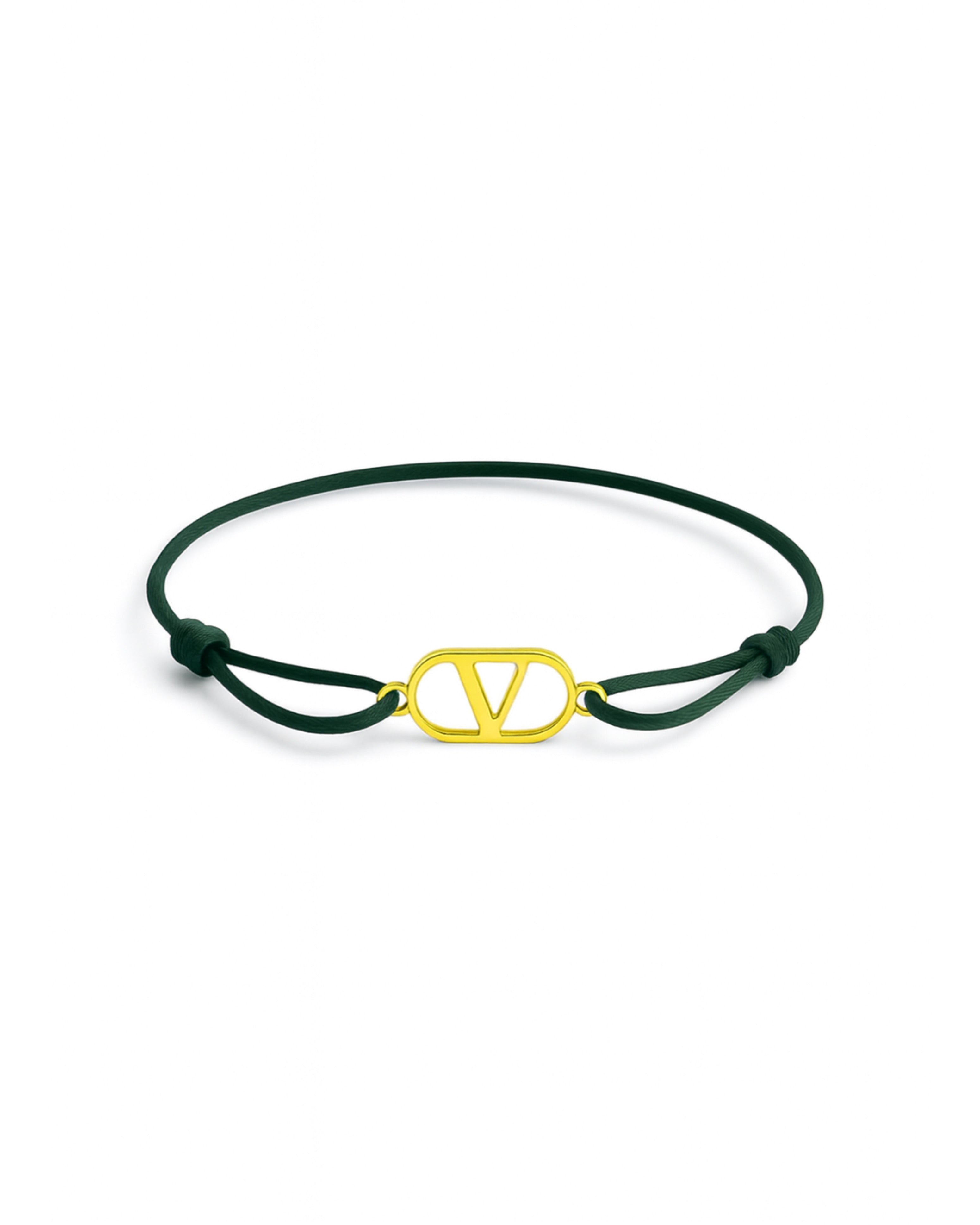 V Bracelet – Green Gold