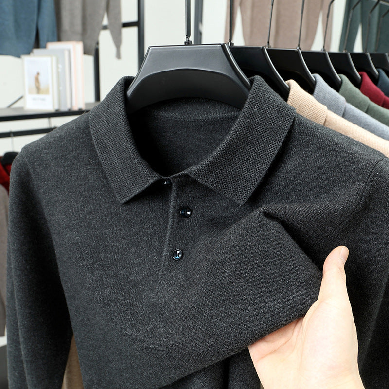 Sableau Collar Knit Sweater - Charcoal