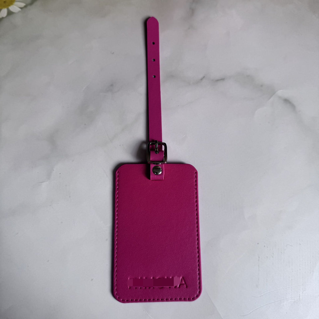 Sableau Boarding Pass Luggage Tag in Rose, PU leather