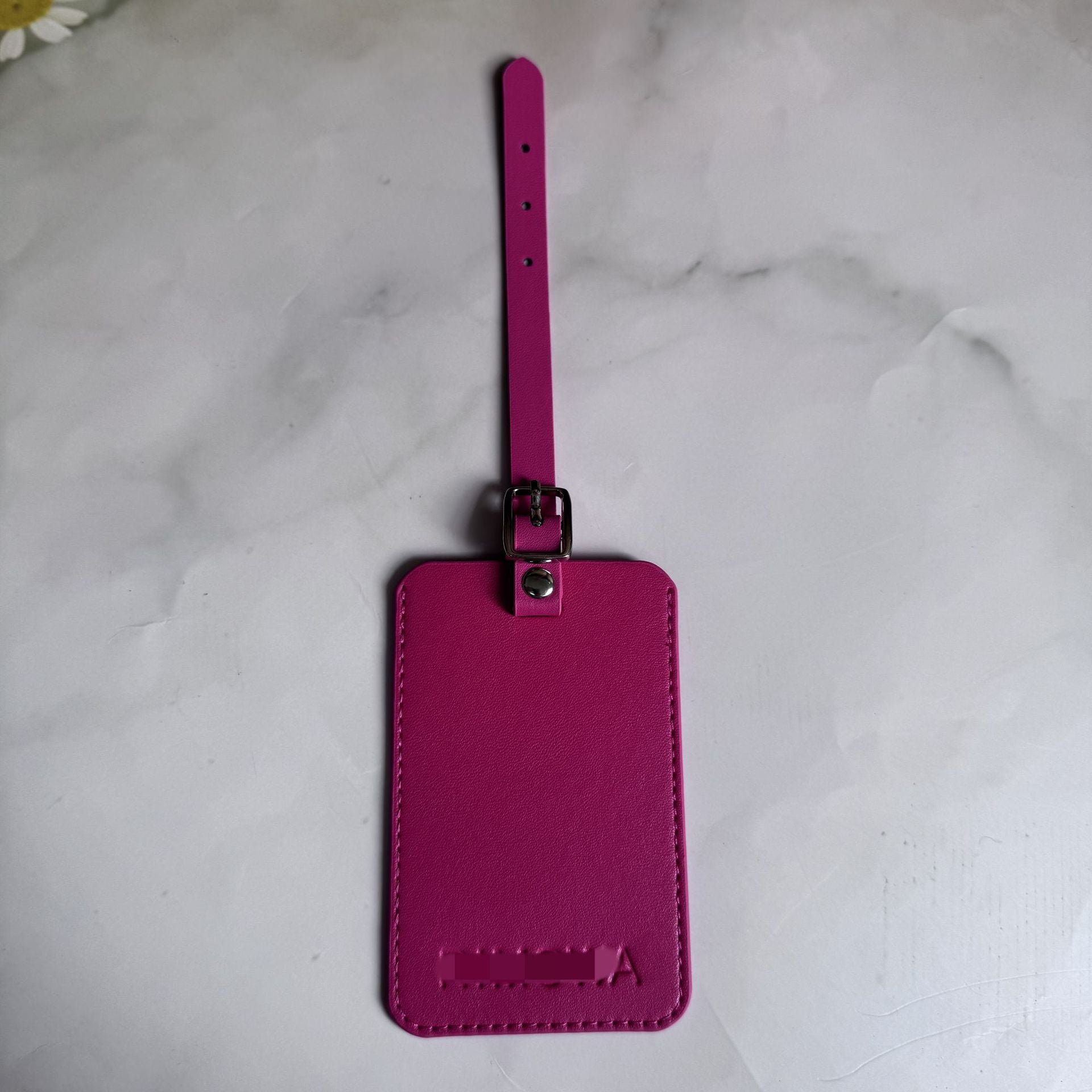 Sableau Boarding Pass Luggage Tag in Rose, PU leather