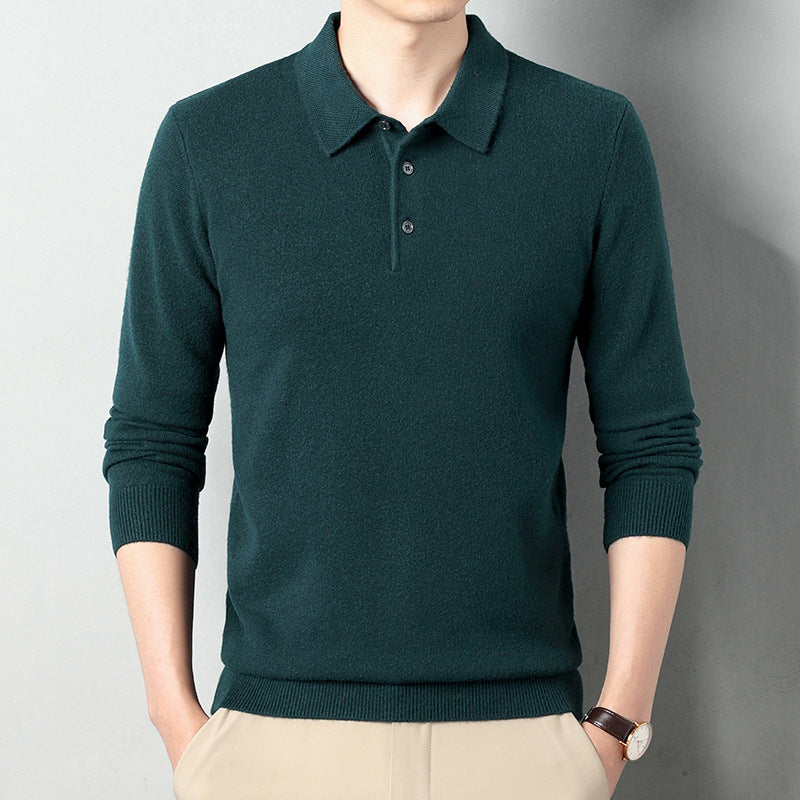 Sableau Knitted Polo - Dark Green
