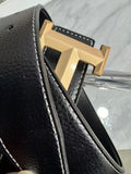 Sableau H Belt — Gold Buckle Set