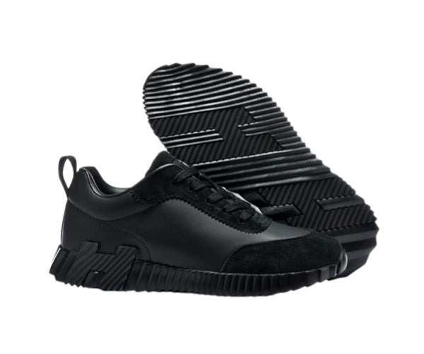 Sableau HB Sneakers in All Black, low-top cowhide leather runner