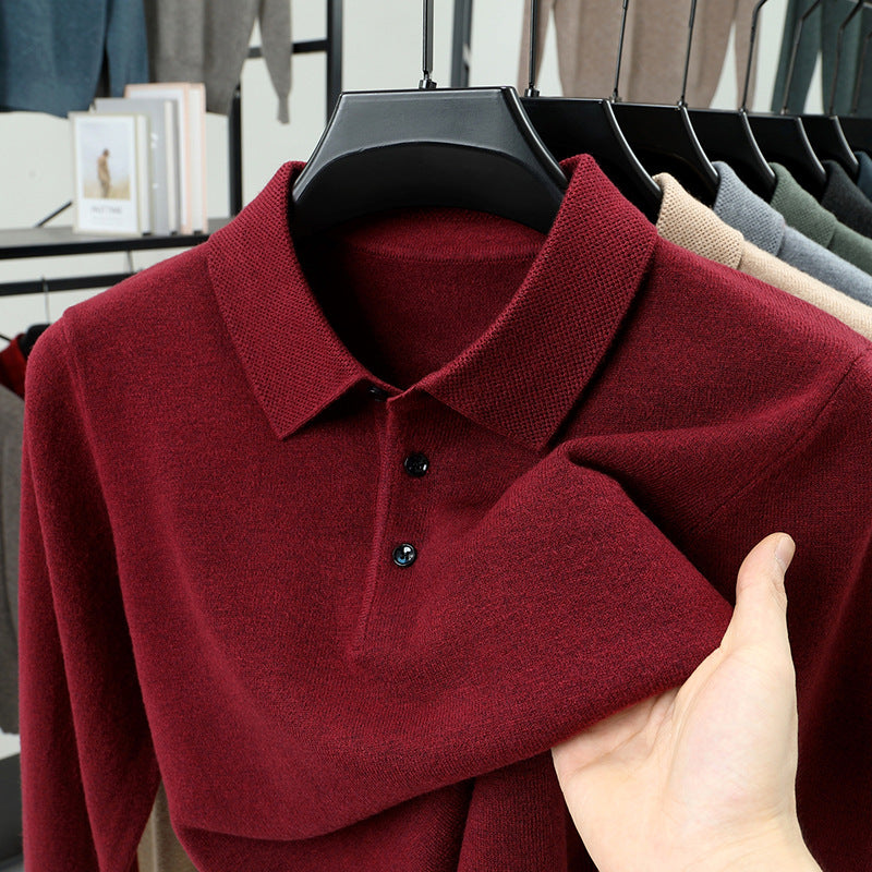 Sableau Collar Knit Sweater - Burgundy