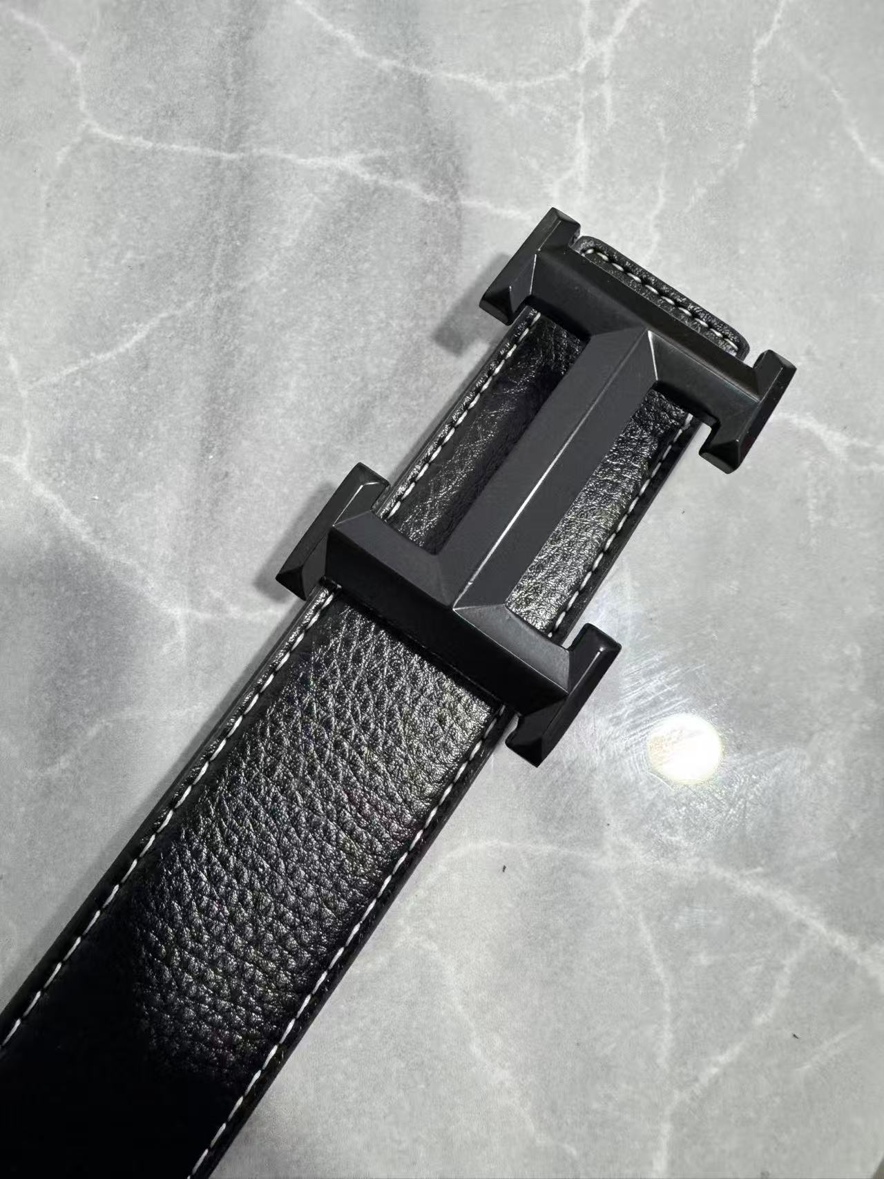 Sableau H Belt — Black Buckle Set