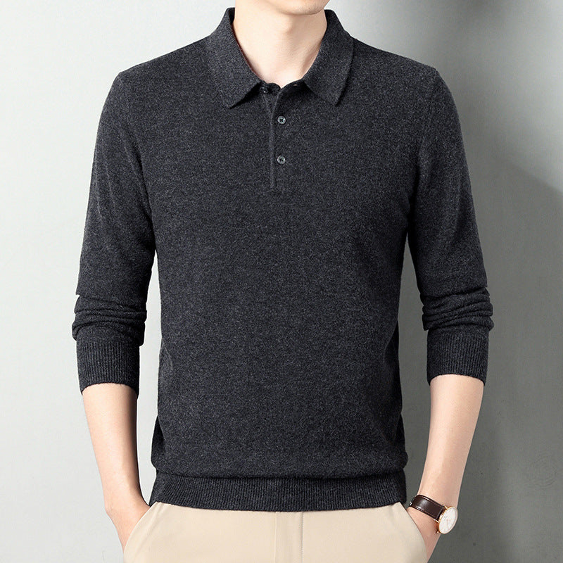 Sableau Knitted Polo - Charcoal