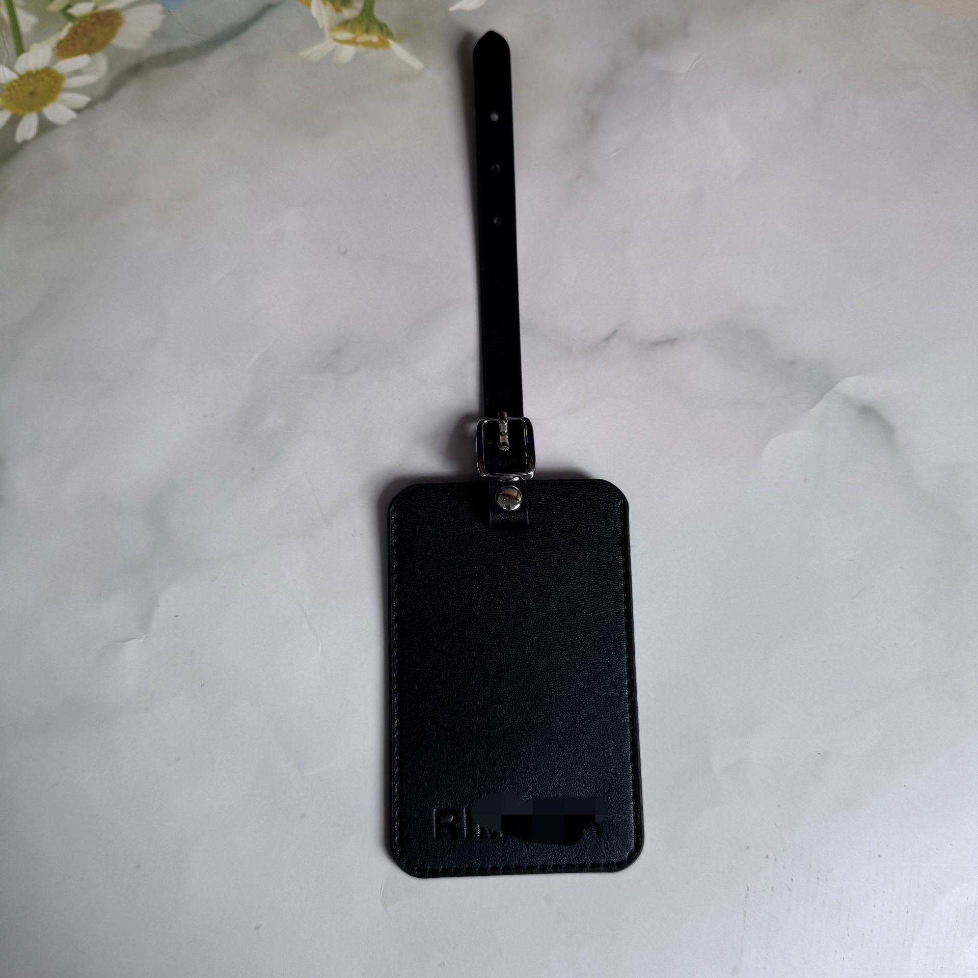 Sableau Boarding Pass Luggage Tag in Black, PU leather