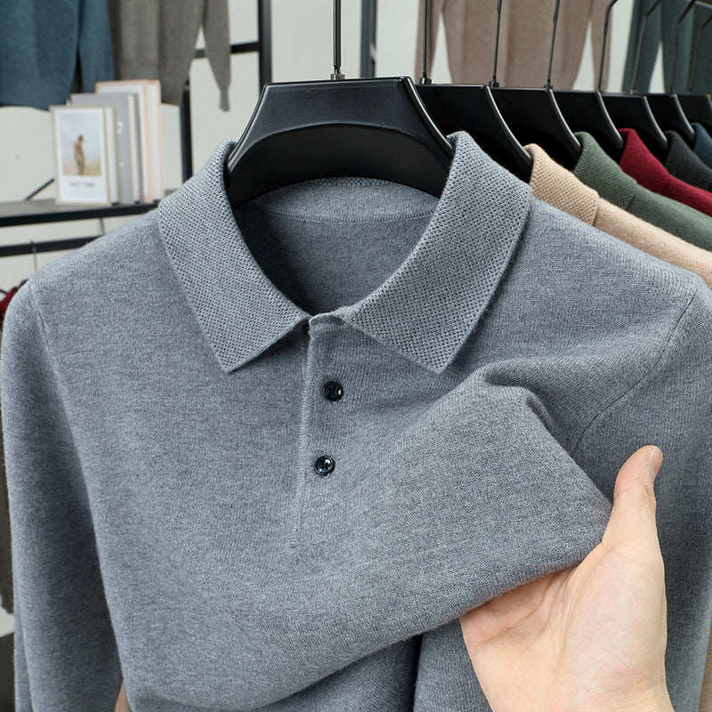 Sableau Collar Knit Sweater - Grey