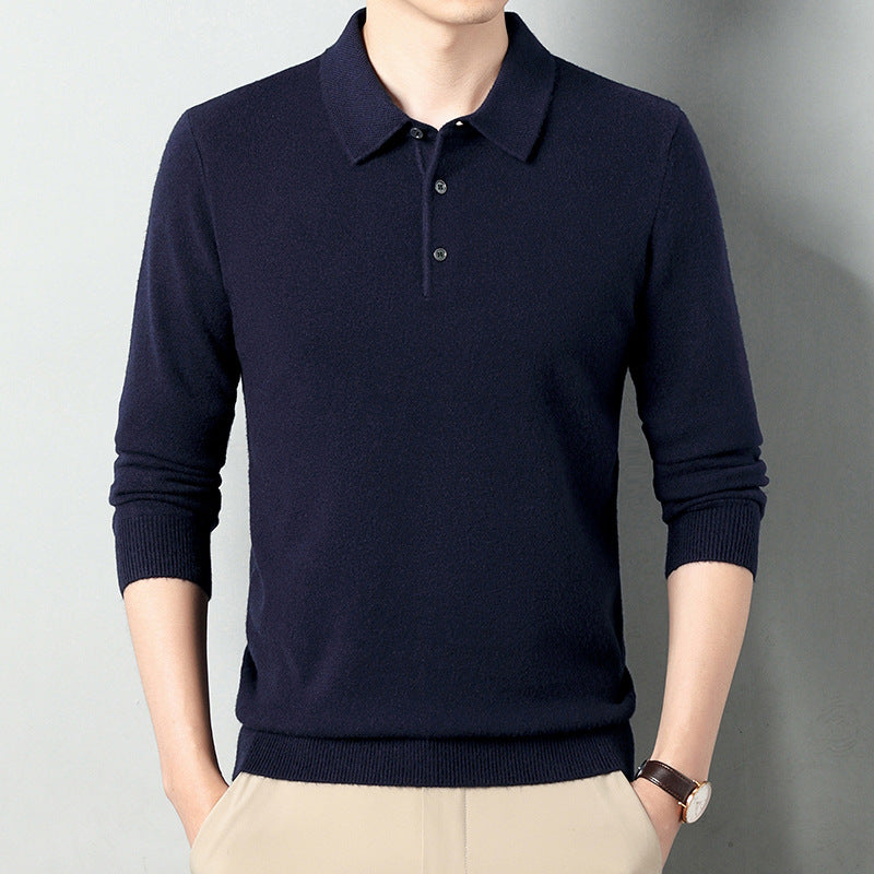 Sableau Knitted Polo - Navy