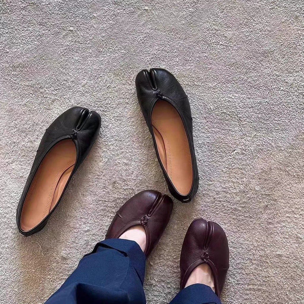Sableau Tabi Flats — worn