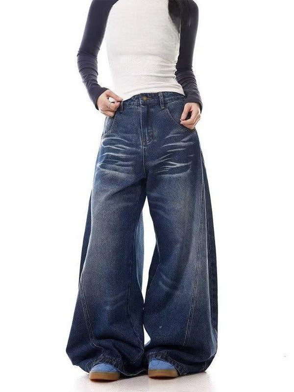 Sableau Oslo Wide-Leg Jeans - Deep Indigo, front