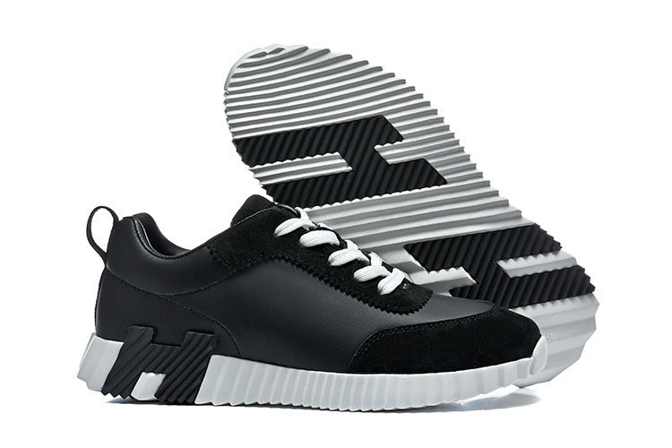 Sableau HB Sneakers in Black / White, low-top cowhide leather runner