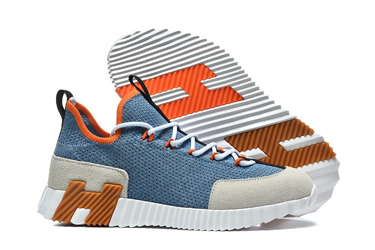 Sableau HB Sneakers in Denim Blue Knit, low-top technical knit runner