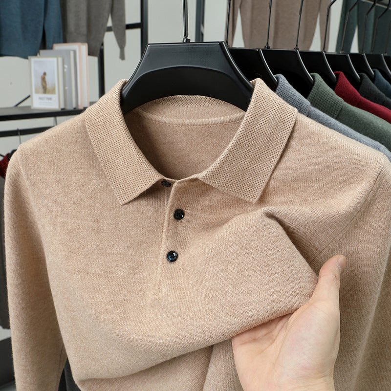Sableau Collar Knit Sweater - Camel