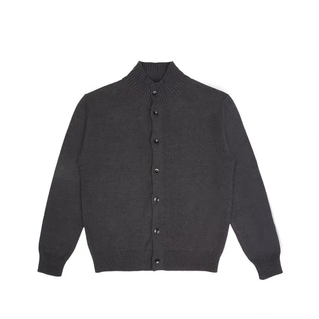 Sableau Button Cardigan - Charcoal