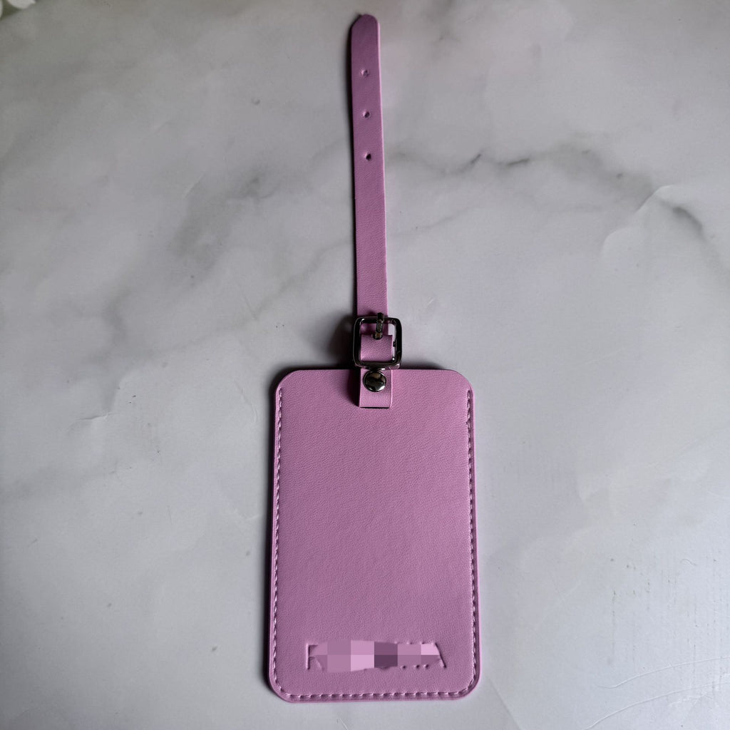 Sableau Boarding Pass Luggage Tag in Blush, PU leather