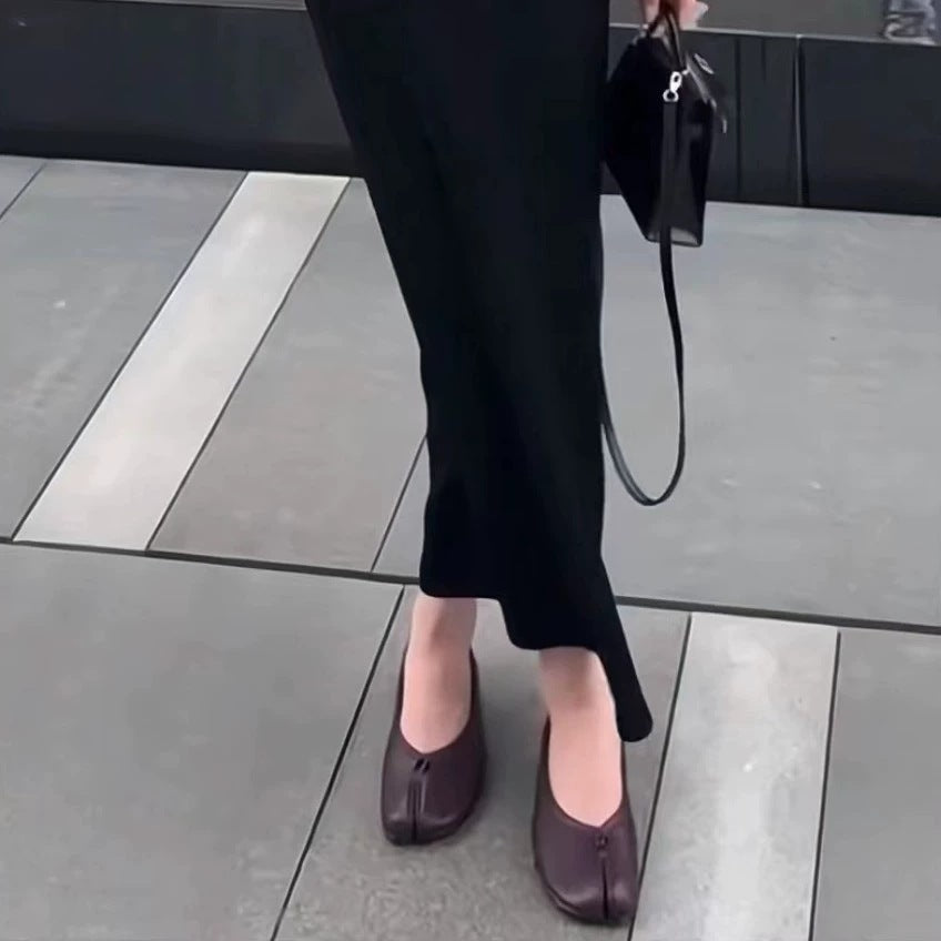 Sableau Tabi Flats — worn on the street