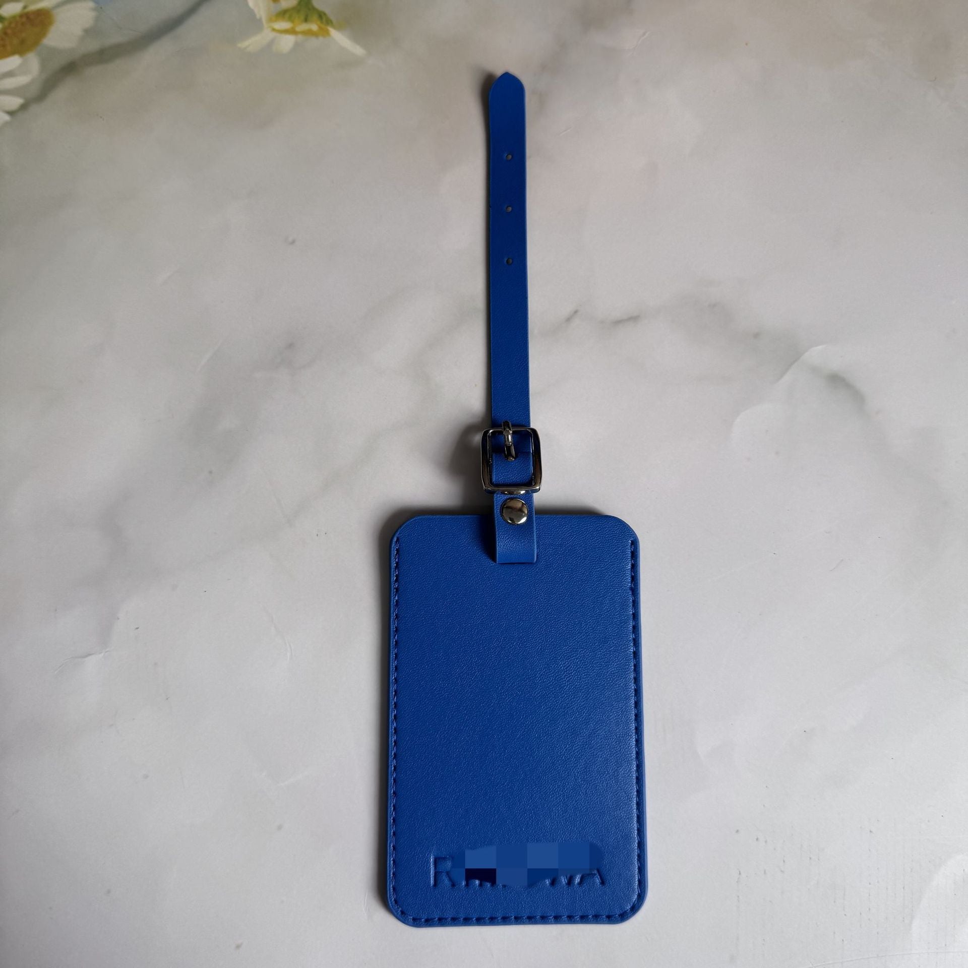 Sableau Boarding Pass Luggage Tag in Navy, PU leather