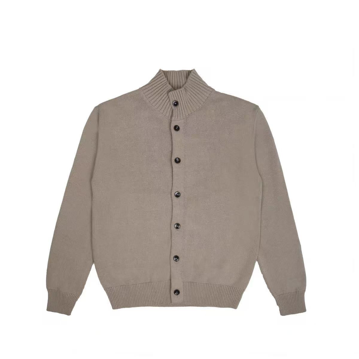 Sableau Button Cardigan - Khaki