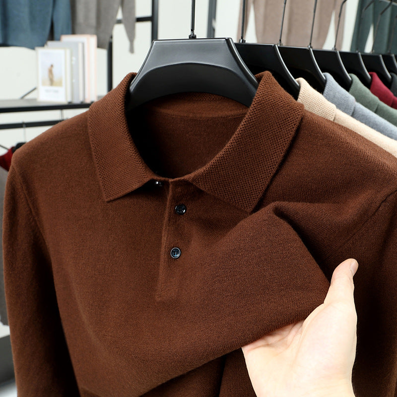 Sableau Collar Knit Sweater - Coffee